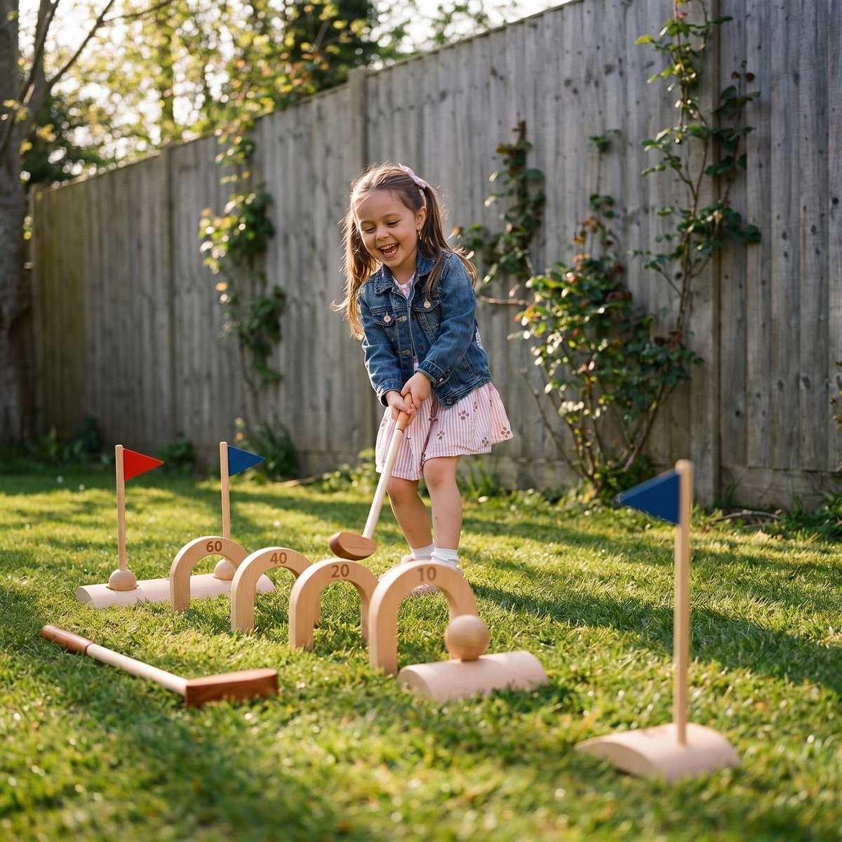 Wooden Kids Golf Set – Indoor Outdoor Play