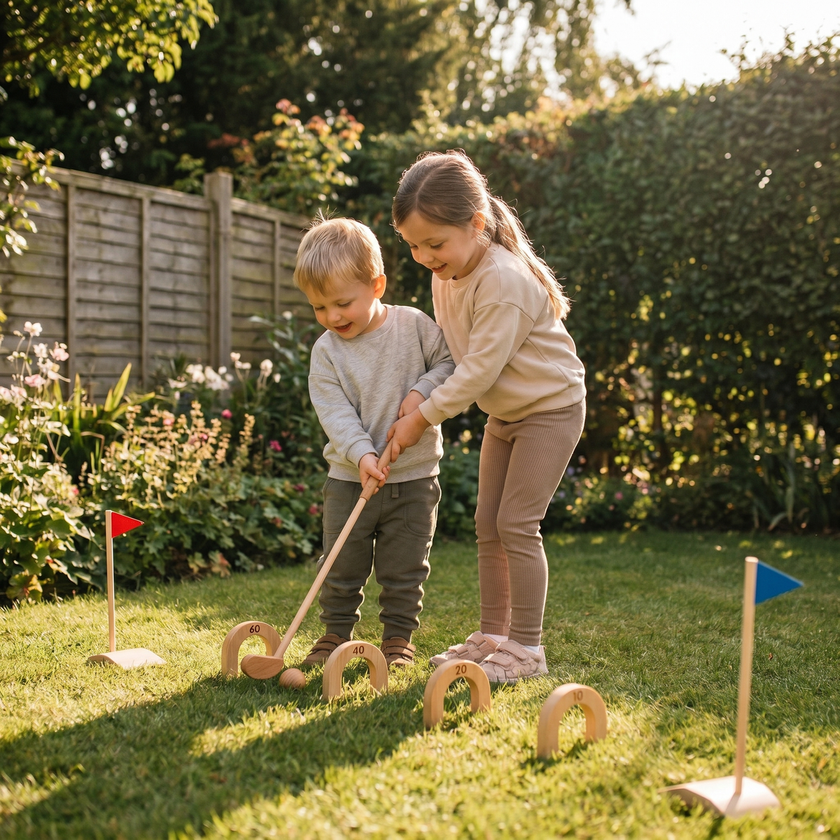 Wooden Kids Golf Set – Indoor Outdoor Play