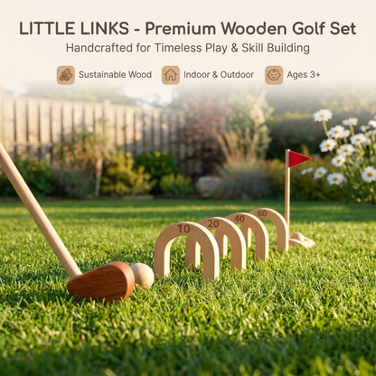 Wooden Kids Golf Set – Indoor Outdoor Play