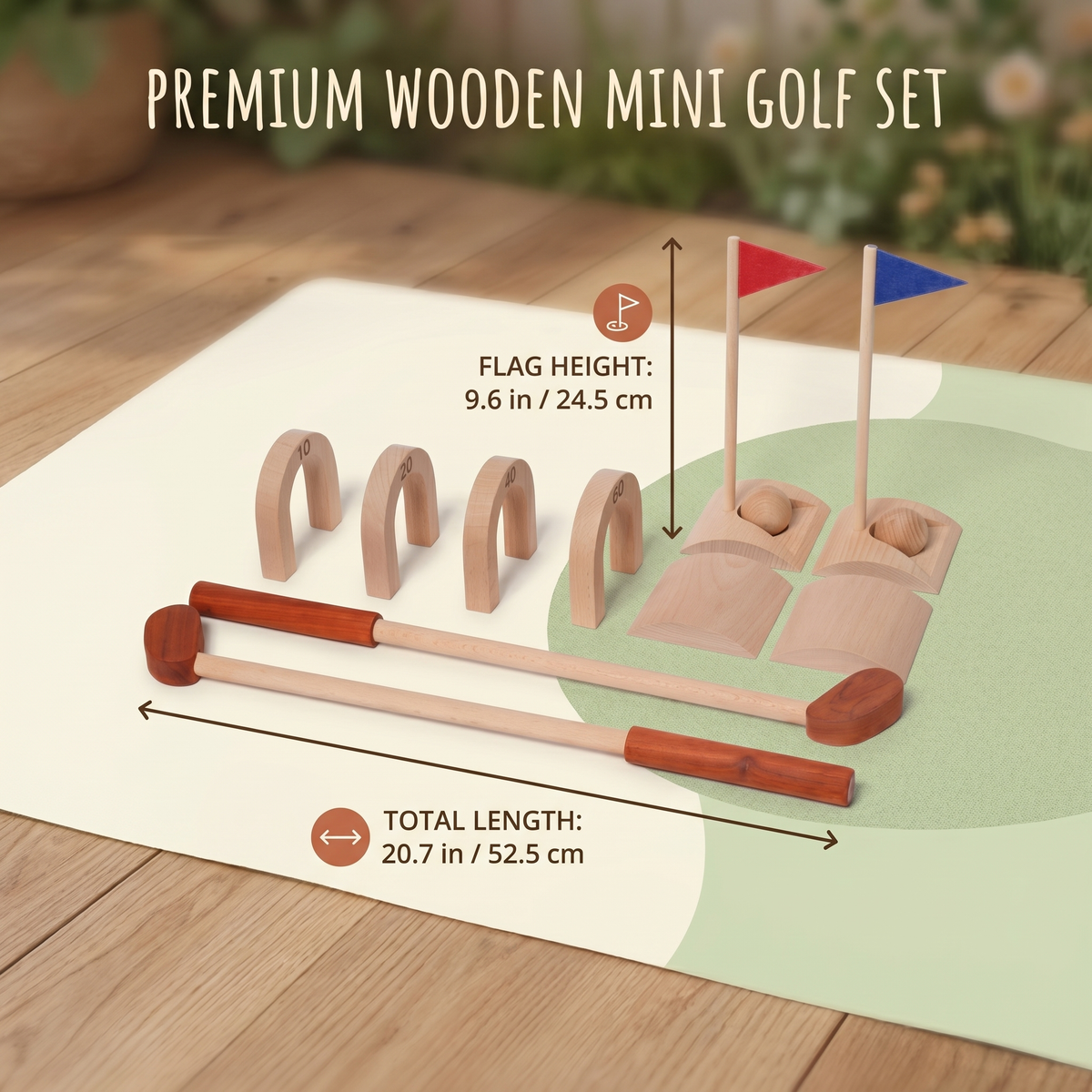 Wooden Kids Golf Set – Indoor Outdoor Play