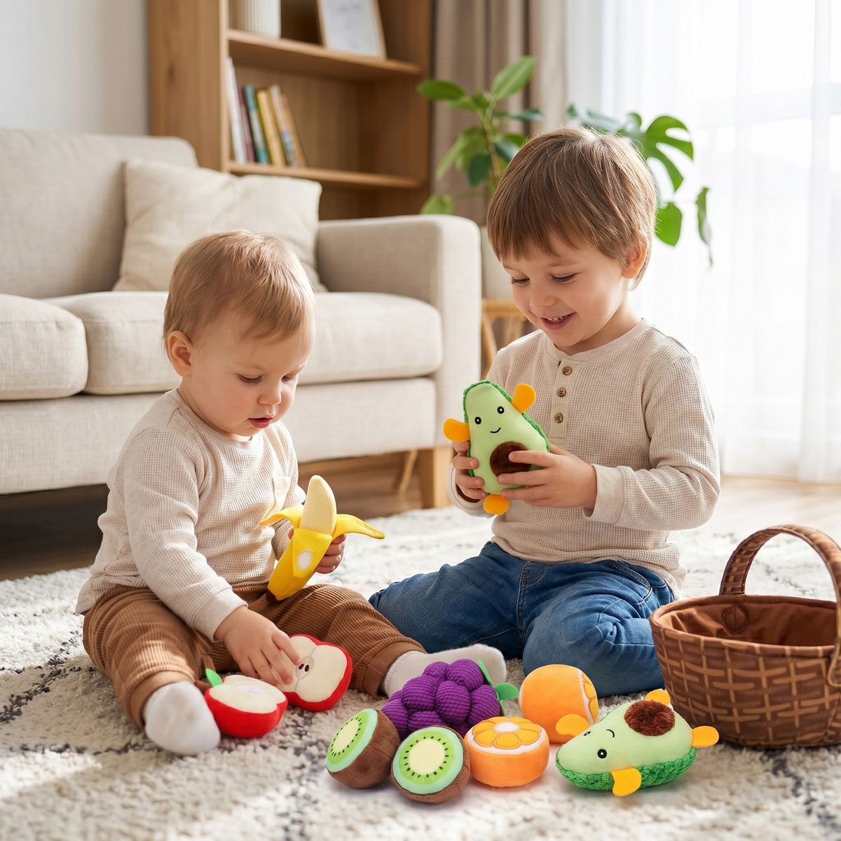 Fruit Friends Plush Activity Basket | Family Favourite