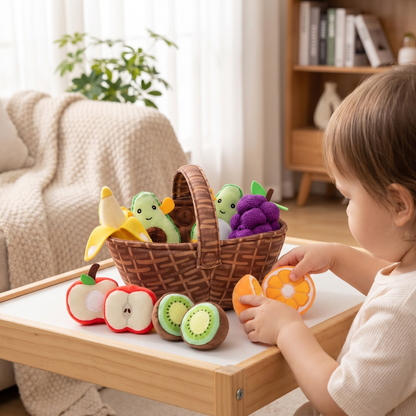 Fruit Friends Plush Activity Basket | Family Favourite