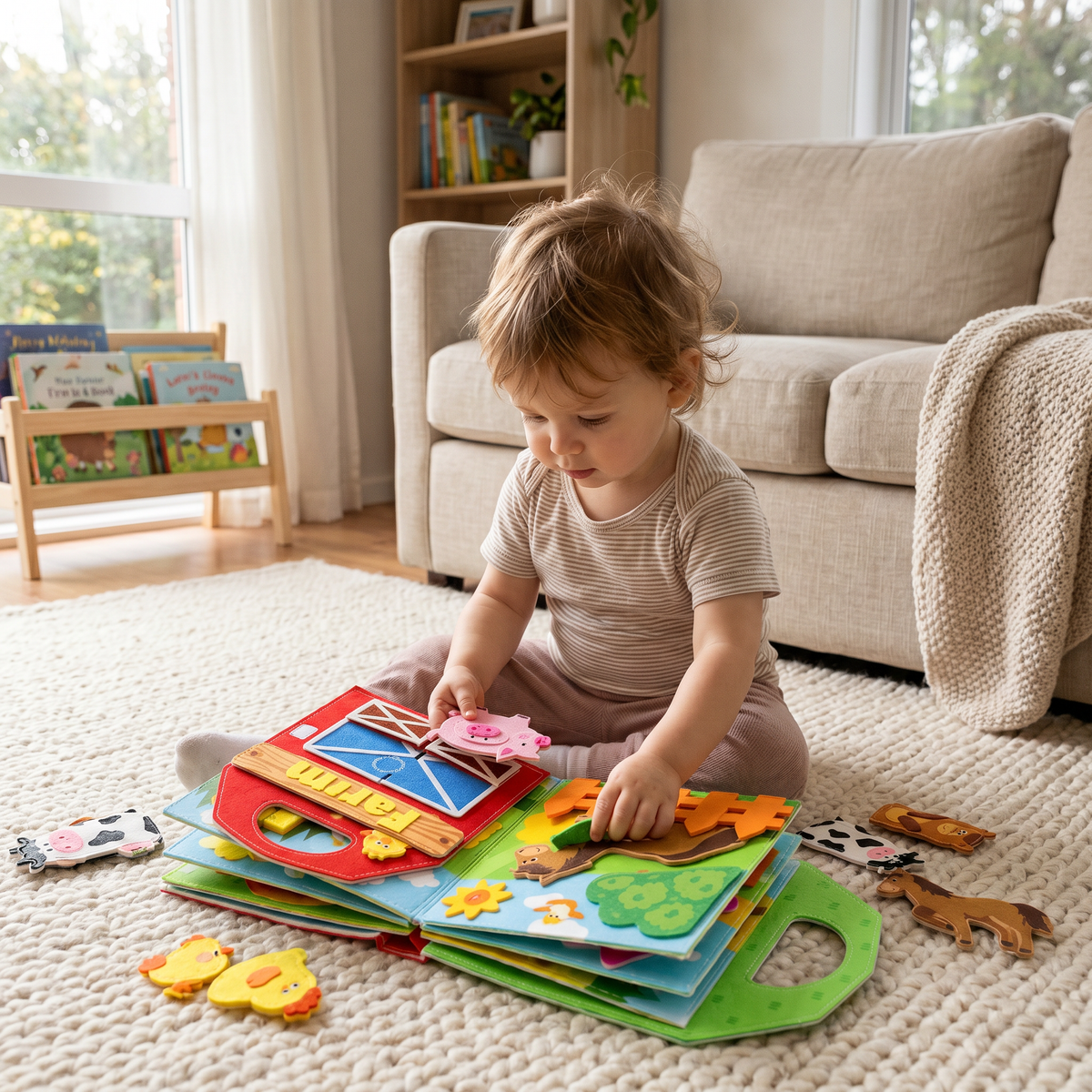 Interactive Farm Friends Learning Activity Book
