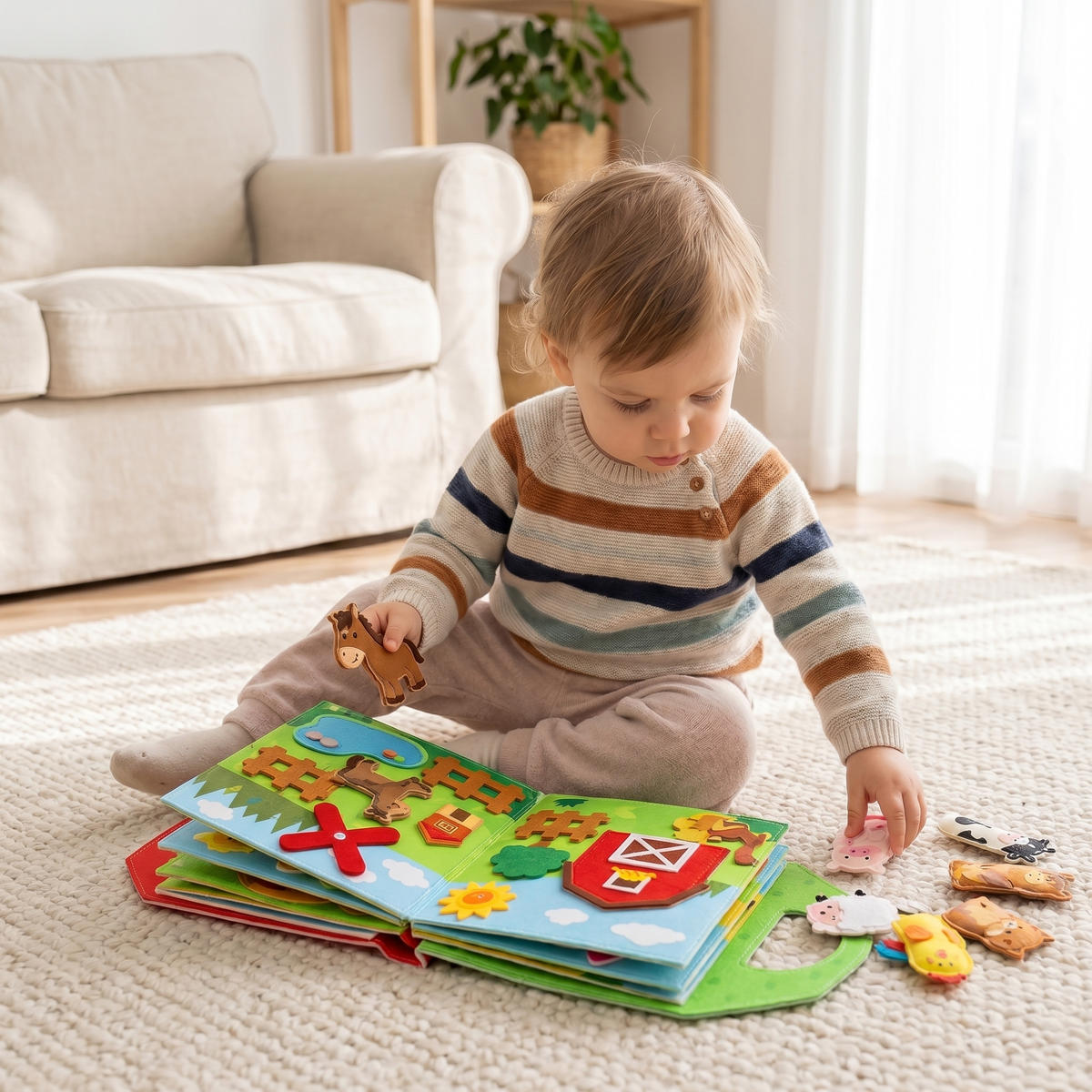 Interactive Farm Friends Learning Activity Book