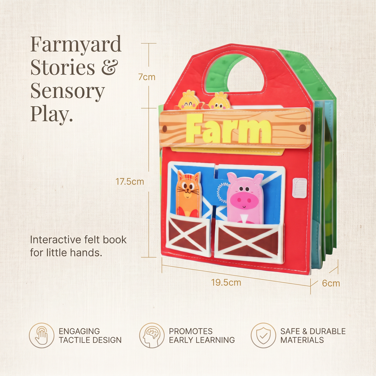 Interactive Farm Friends Learning Activity Book