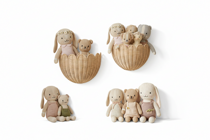 Interactive Nursery Wall Basket for Plush Toys
