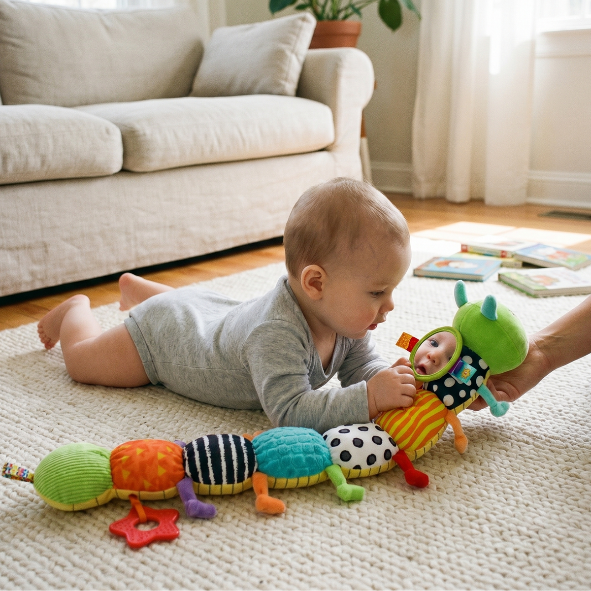 Interactive Soft Sensory Caterpillar Toy for Babies