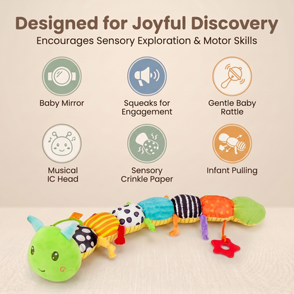 Interactive Soft Sensory Caterpillar Toy for Babies