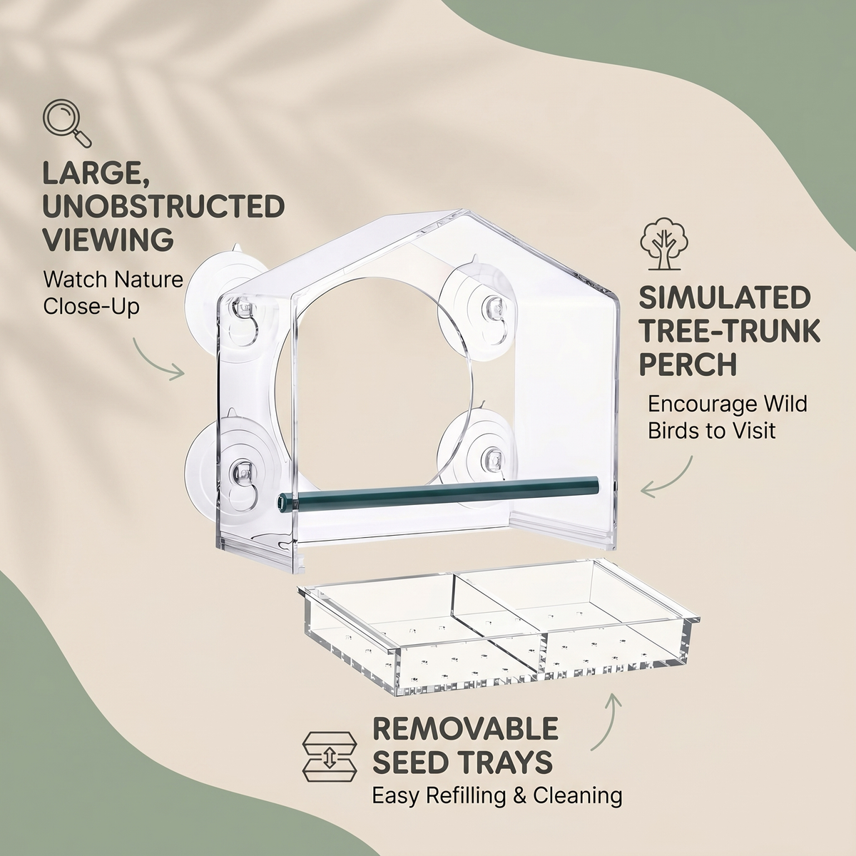 Clear Bird Watching Window Feeder | Family Favourite