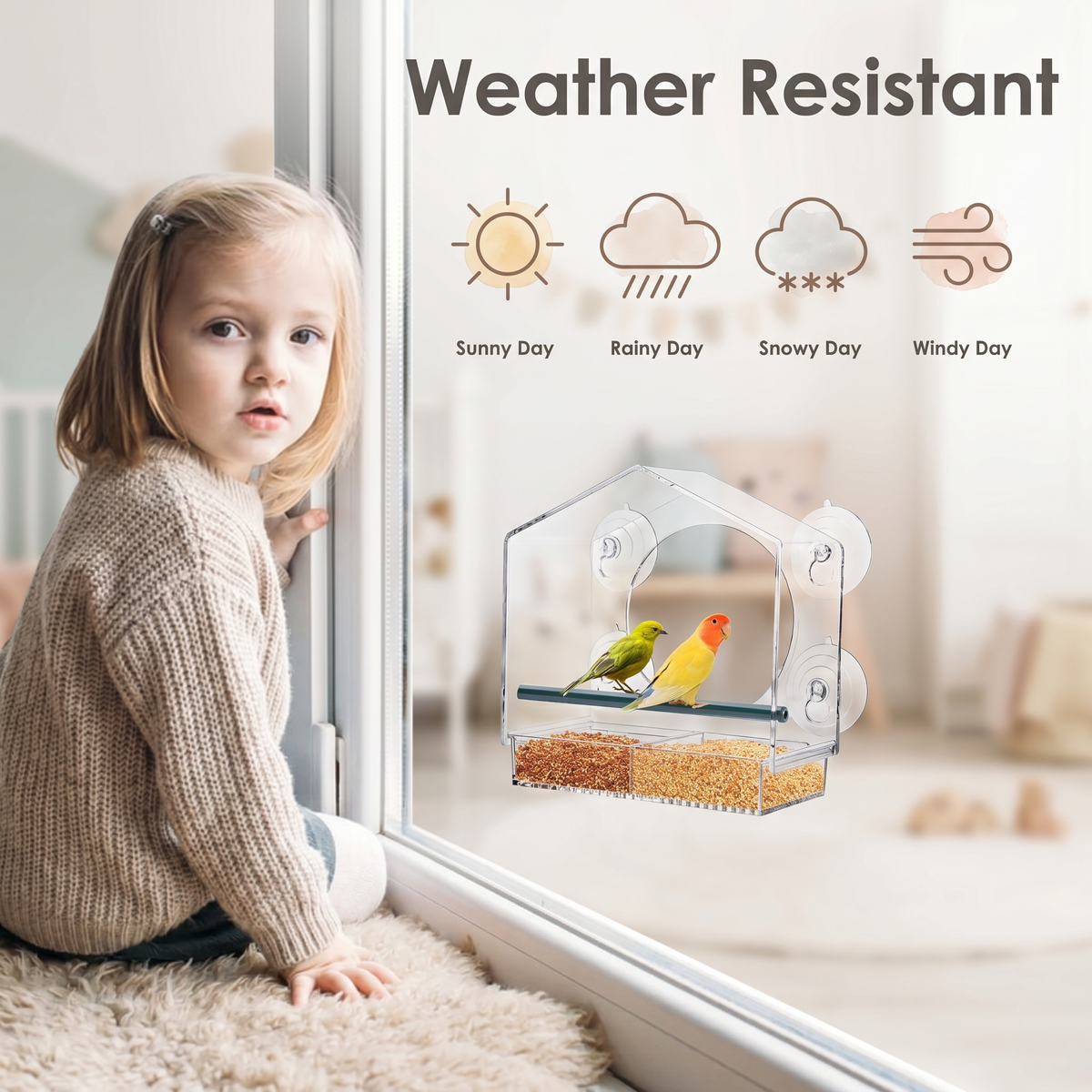Clear Bird Watching Window Feeder | Family Favourite