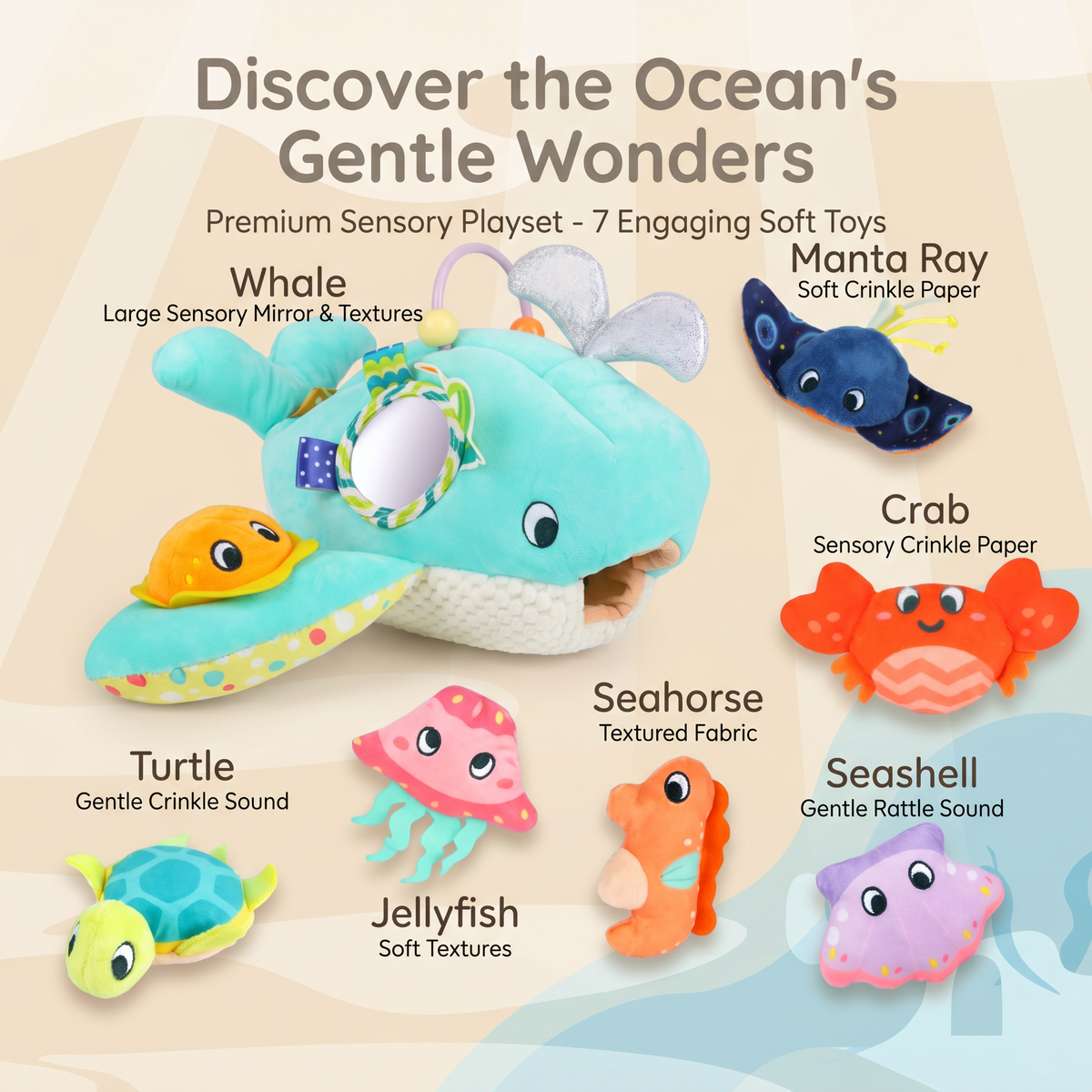 Ocean Friends Plush Discovery Set | Family Favourite