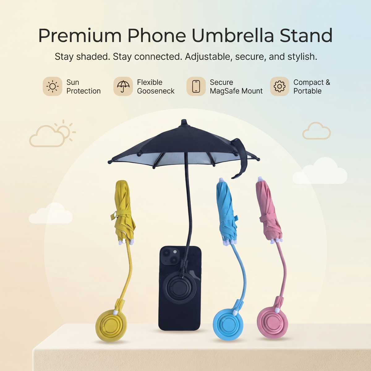 Phone Sun Shade Umbrella – Outdoor Use
