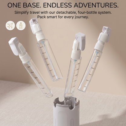 4 in 1 Refillable Travel Bottle Organiser | Family Favourite
