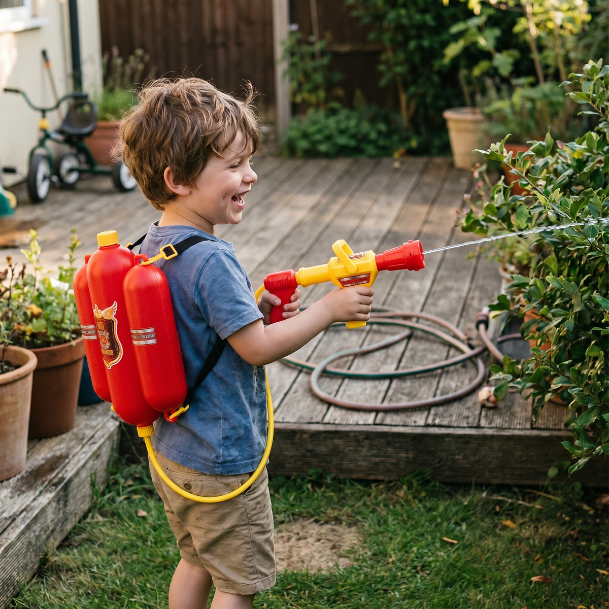 Firefighter Water Backpack Blaster – Kids