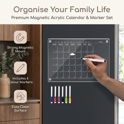 Magnetic Family Fridge Calendar Planner | Family Favourite