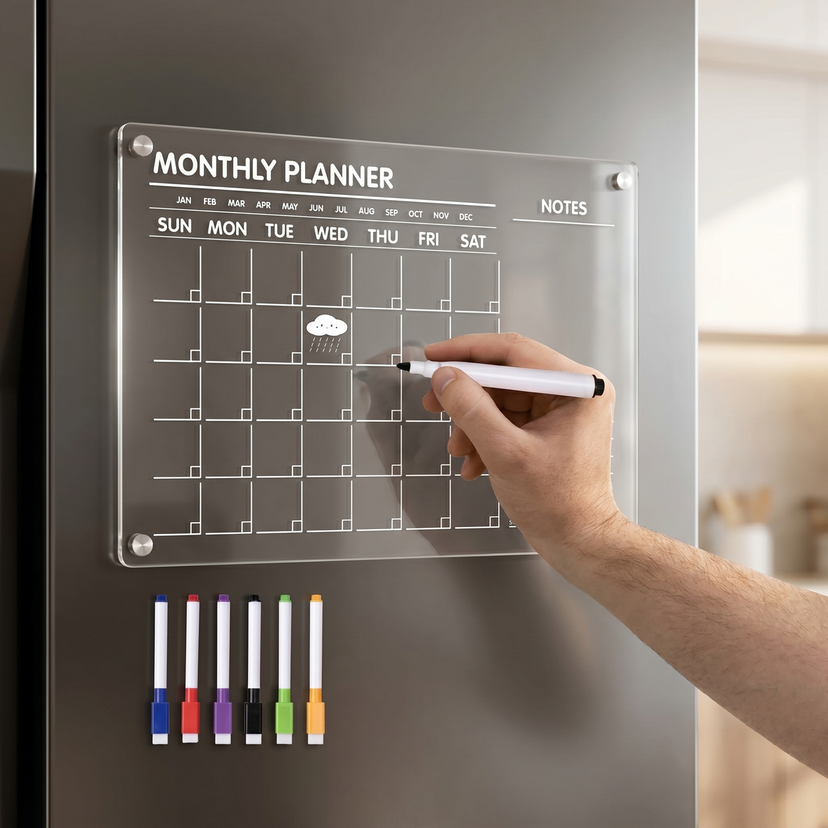 Magnetic Family Fridge Calendar Planner | Family Favourite