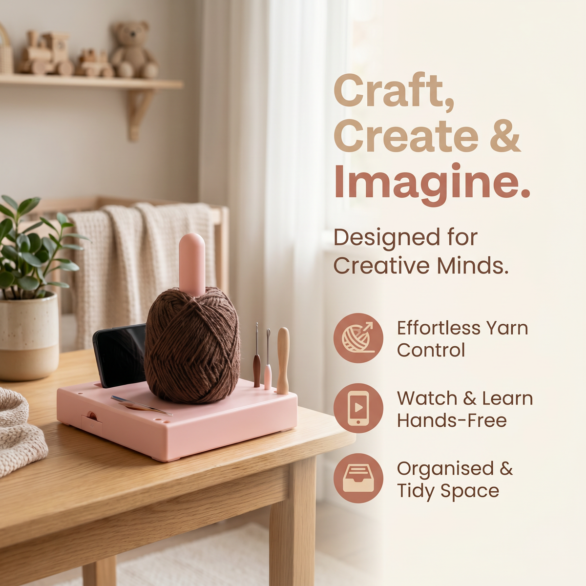 Rotating Yarn Holder Station – Crochet