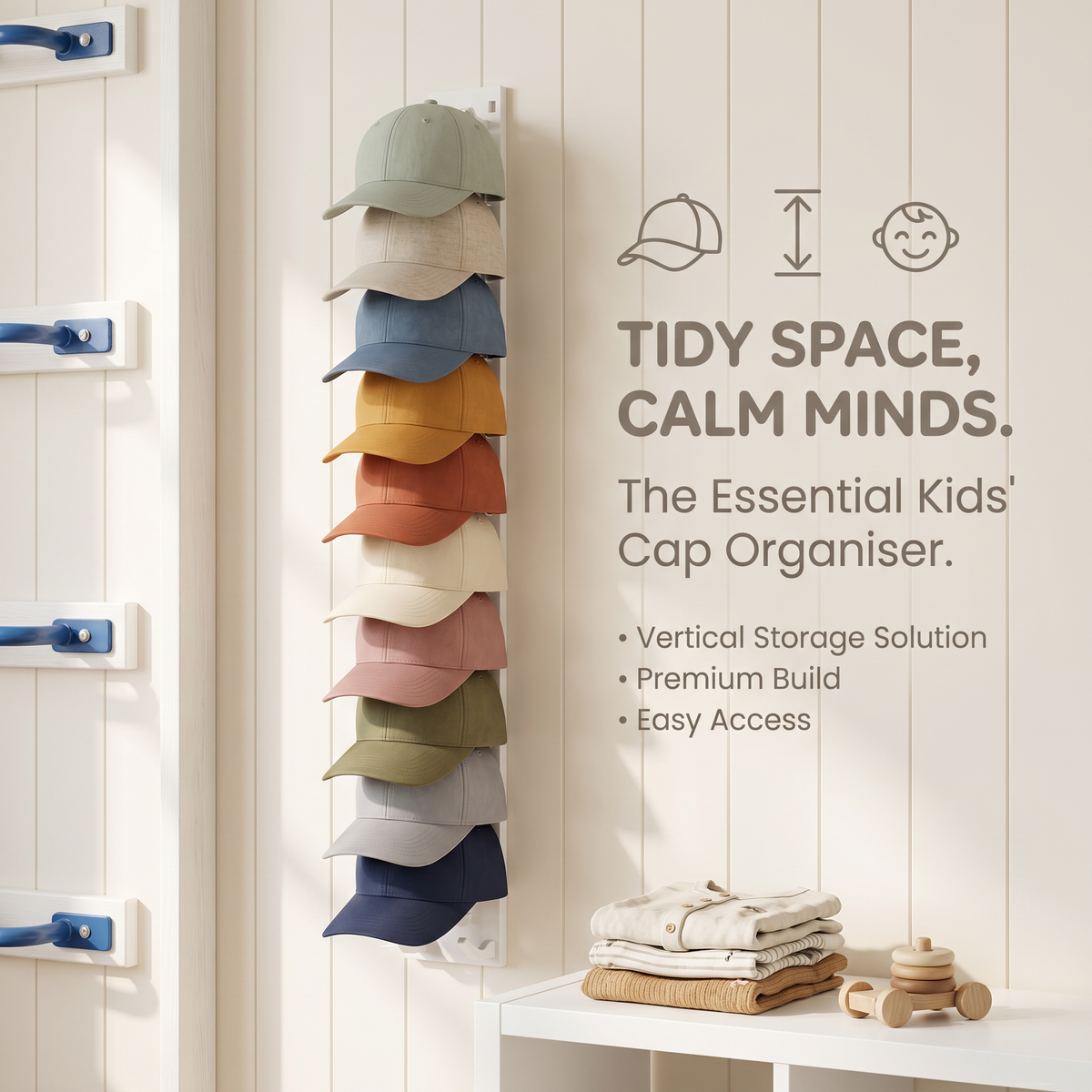 Wall Mounted Cap Organiser | Family Favourite
