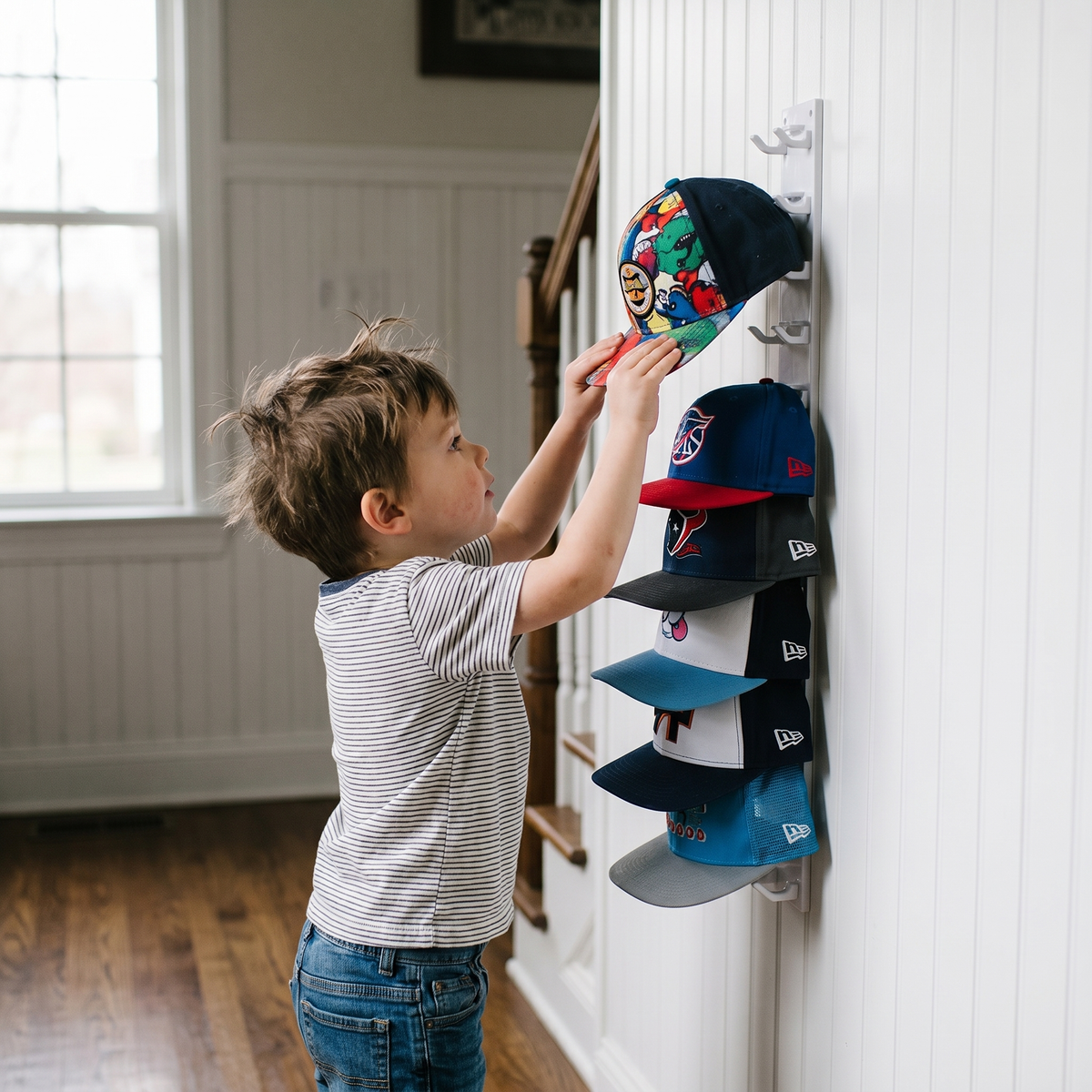 Wall Mounted Cap Organiser | Family Favourite