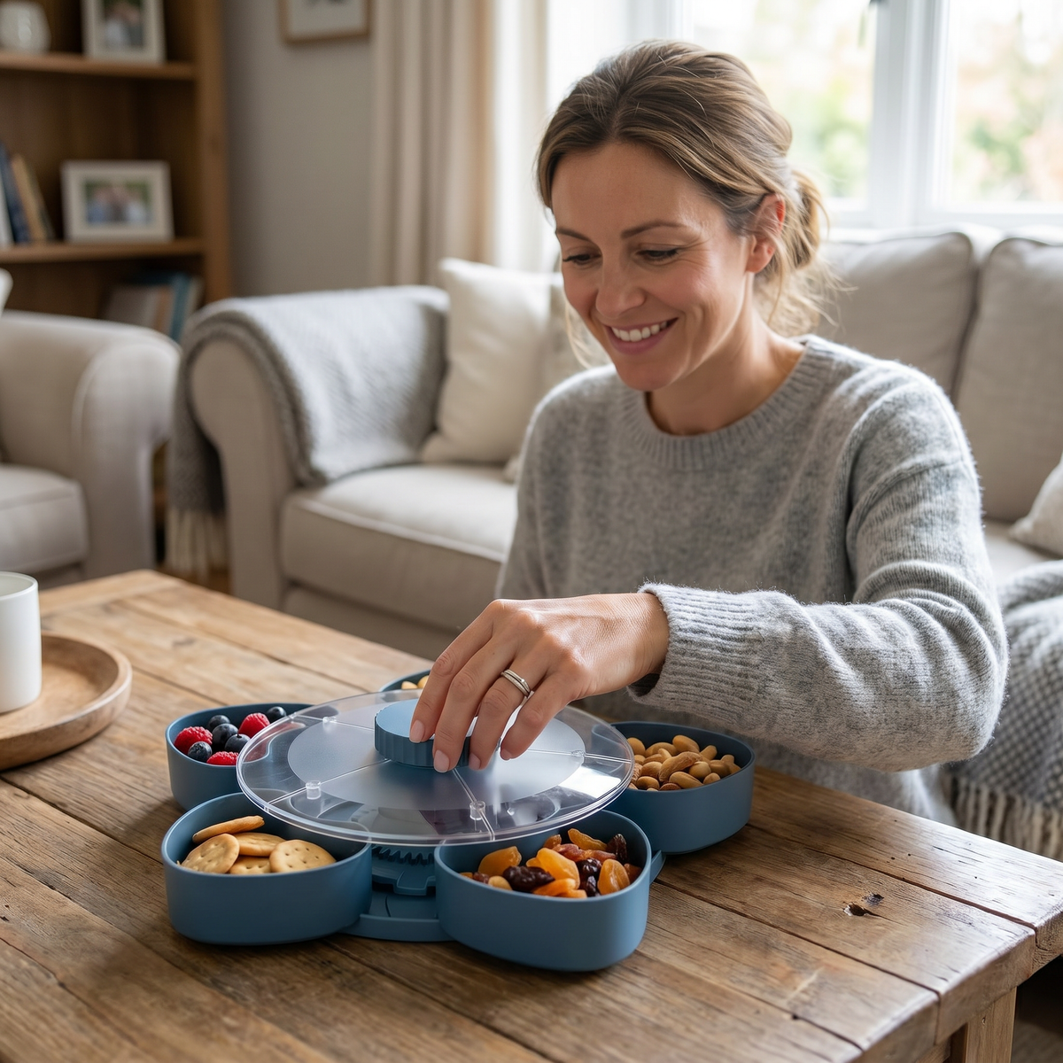Rotating Serving Tray – Snacks