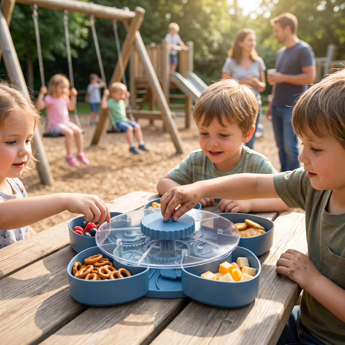 Rotating Serving Tray – Snacks