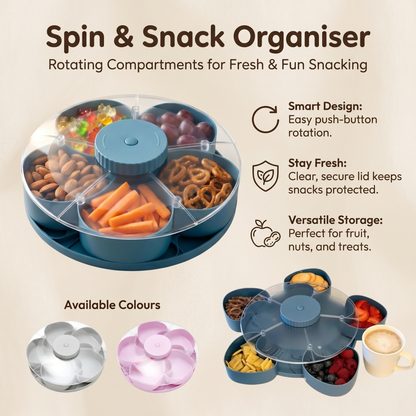 Rotating Serving Tray – Snacks