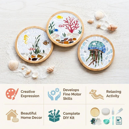 Creative Animal & Ocean Mosaic Coaster Craft Set