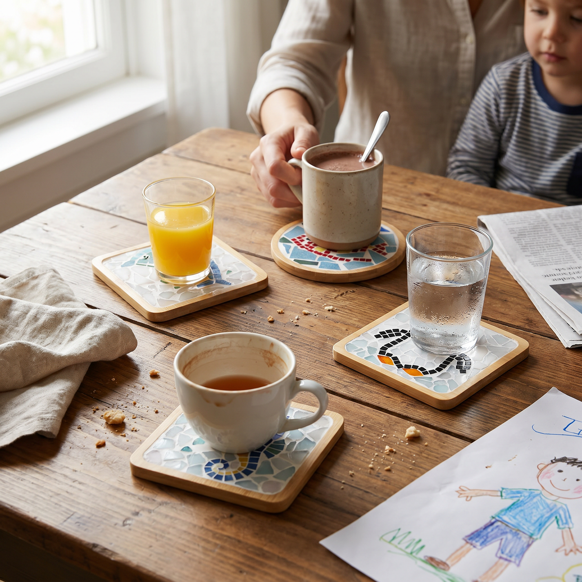 Creative Animal & Ocean Mosaic Coaster Craft Set