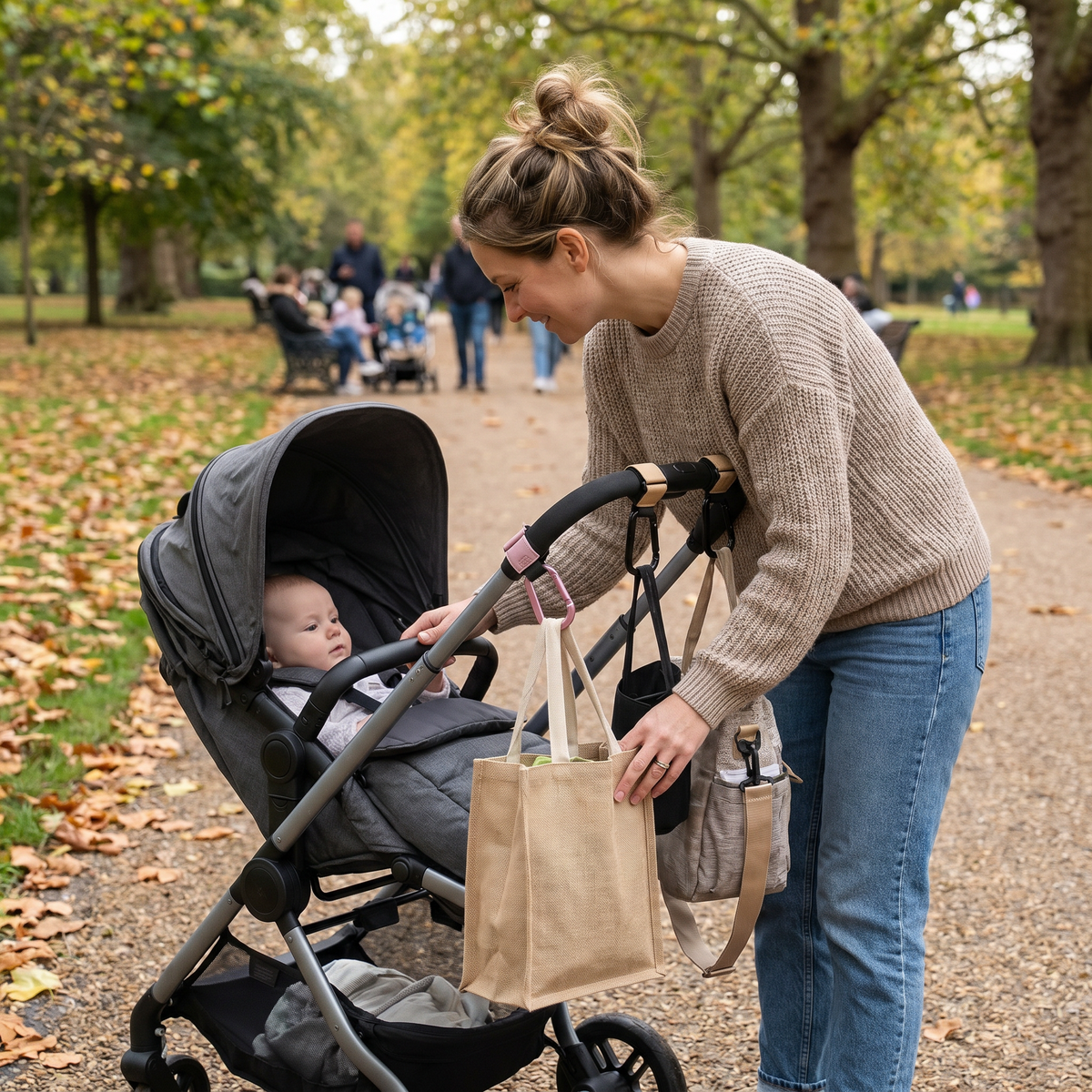 Universal Pushchair Bag Hook Set (2pcs) | Family Favourite