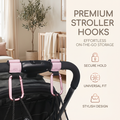 Universal Pushchair Bag Hook Set (2pcs) | Family Favourite