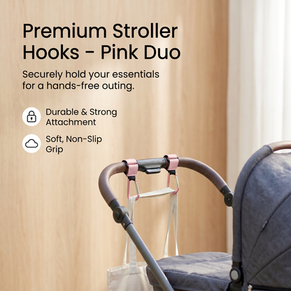 Universal Pushchair Bag Hook Set (2pcs) | Family Favourite