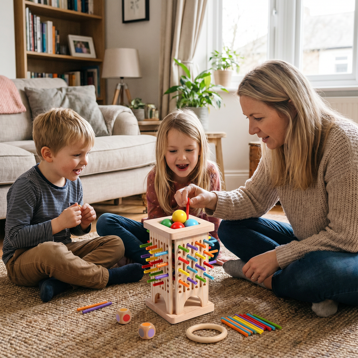 Interactive Wooden Stick Strategy Game