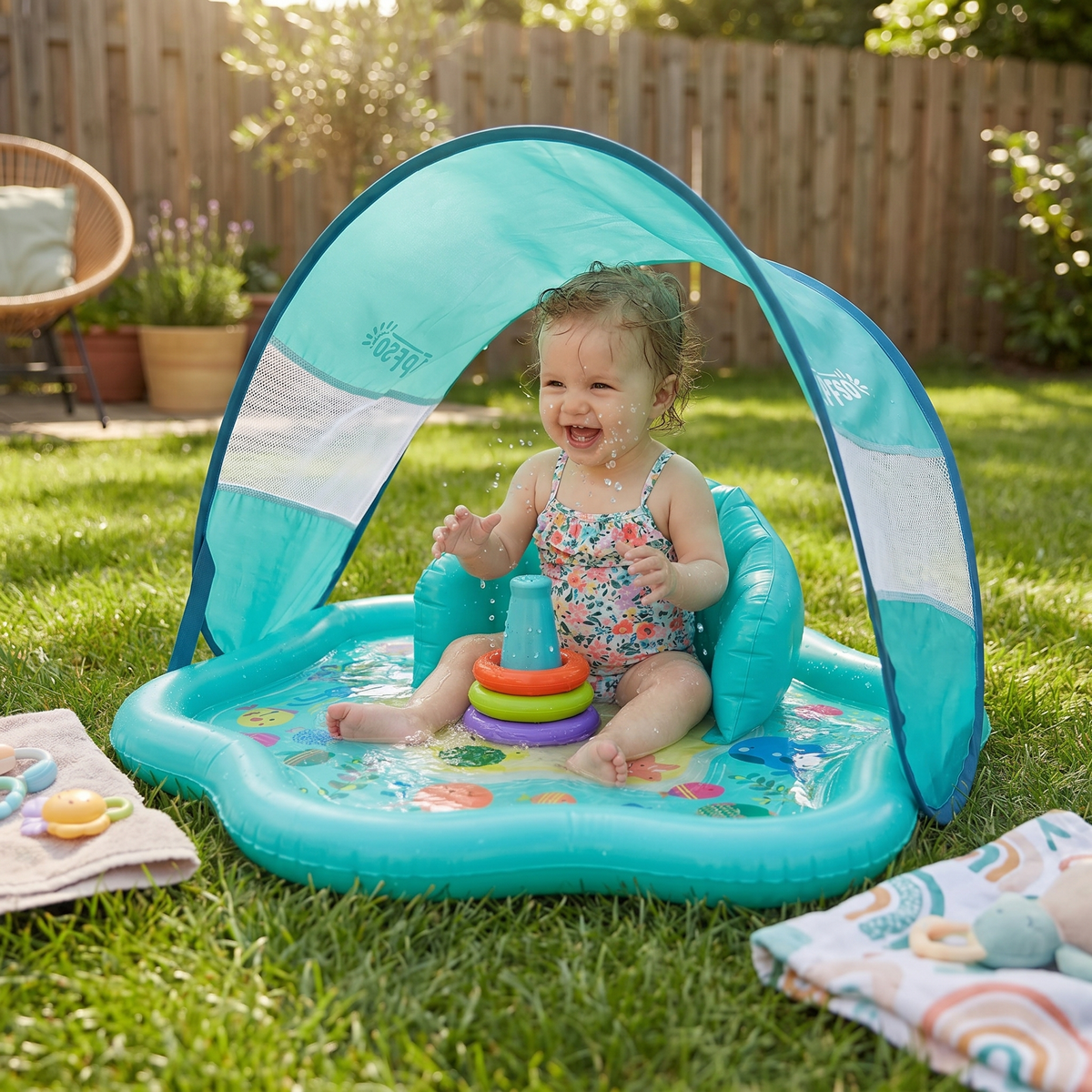 Baby Splash Play Mat & Sun Shade