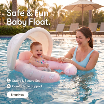 Baby & Parent Pool Float with Sun Canopy