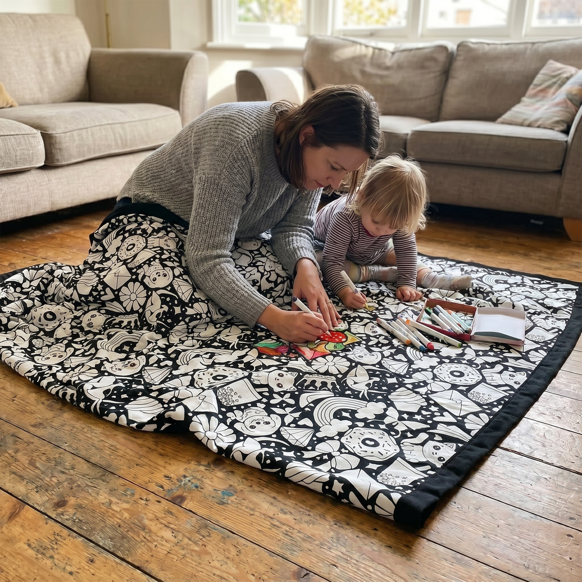 Colour Your Own Blanket Kit with Fabric Markers