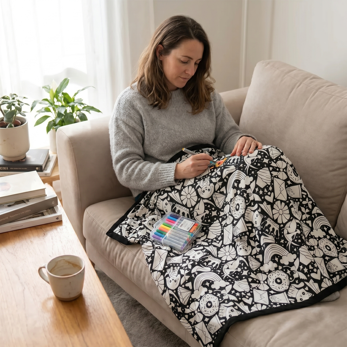 Colour Your Own Blanket Kit with Fabric Markers