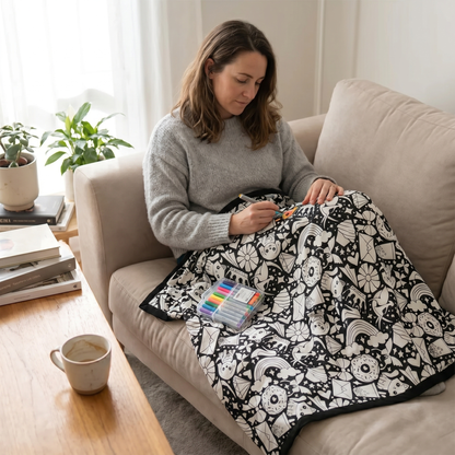 Colour Your Own Blanket Kit with Fabric Markers