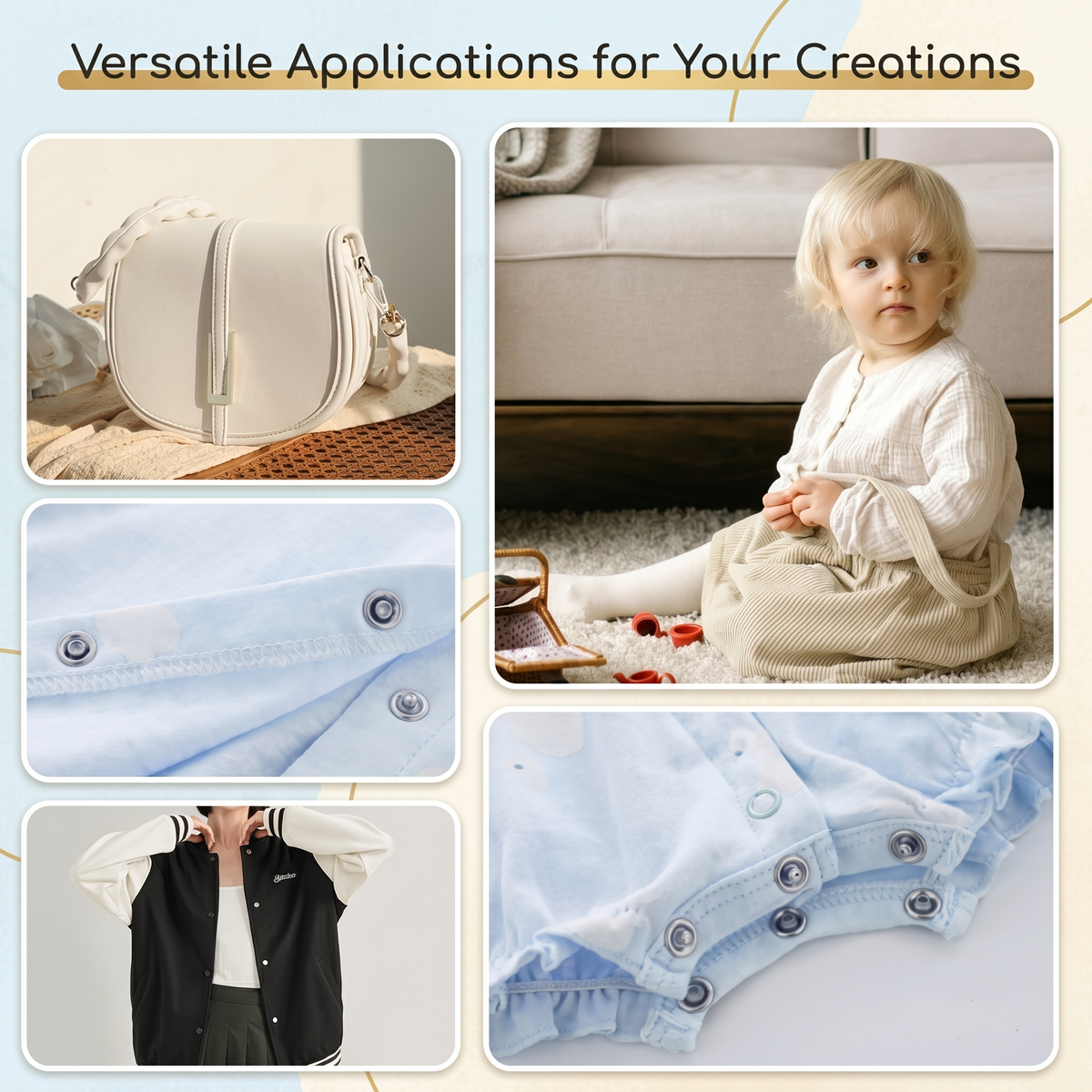 Creative Snap Fastener Kit for Clothing and Crafts
