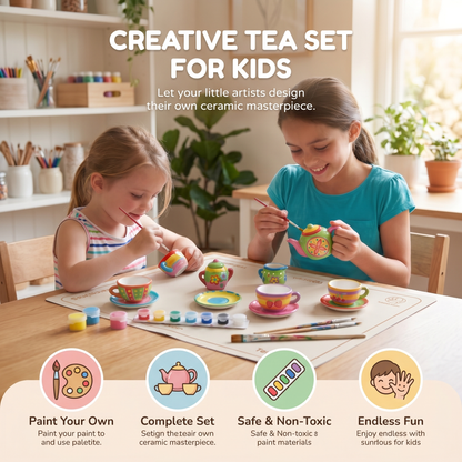 Paint Your Own Kids Tea Set Craft Kit