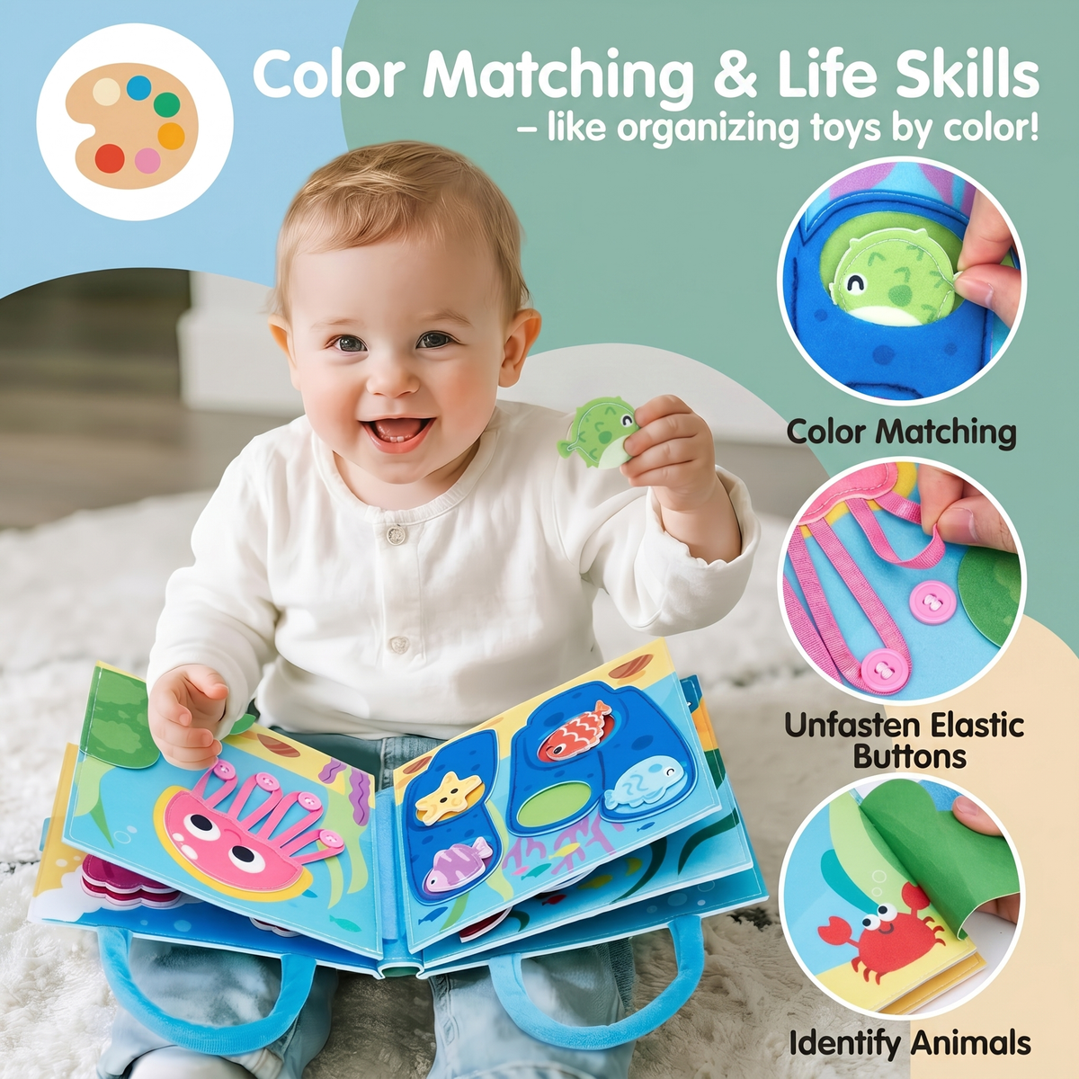 Ocean Learning Busy Book for Toddlers