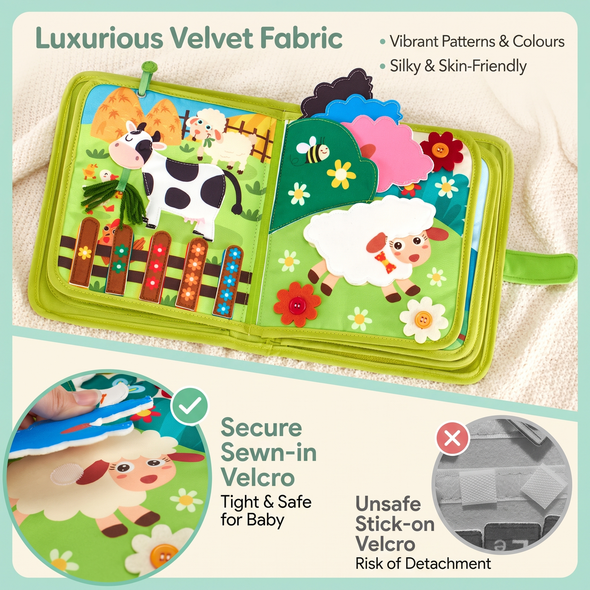 Montessori Farm Learning Busy Book for Toddlers