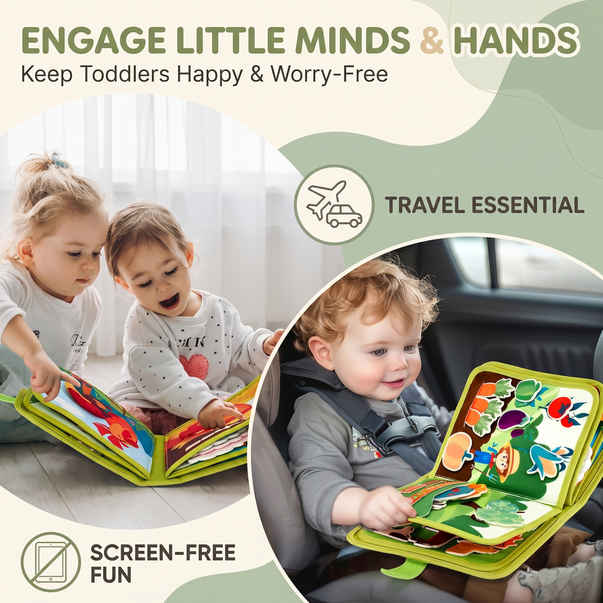 Montessori Farm Learning Busy Book for Toddlers