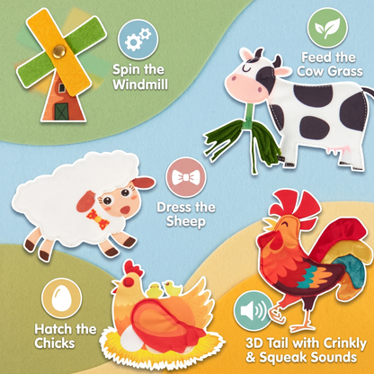 Montessori Farm Learning Busy Book for Toddlers