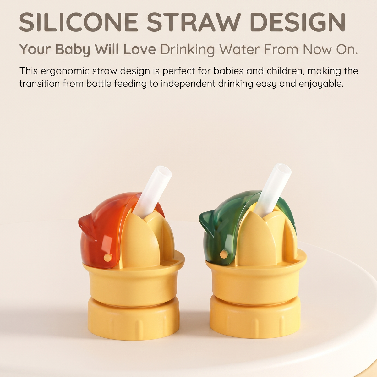 Universal Silicone Bottle Straw Topper (2-pack) | Family Favourite