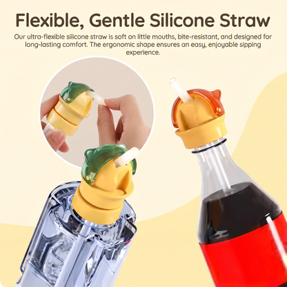 Universal Silicone Bottle Straw Topper (2-pack) | Family Favourite