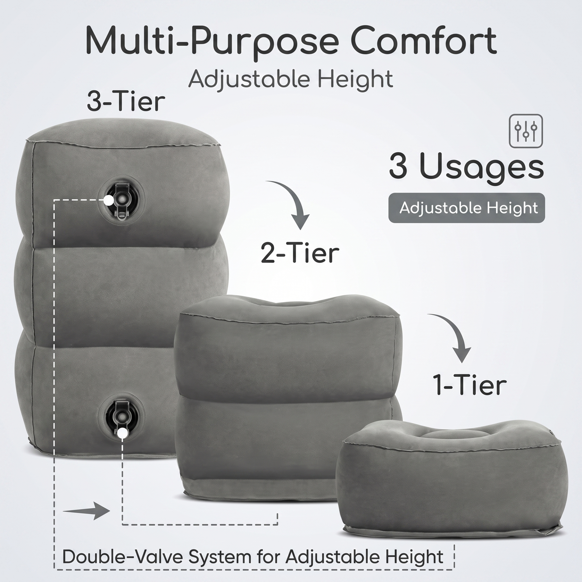 Inflatable Travel Foot Rest Cushion | Family Favourite