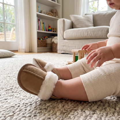 Comfortable Soft Baby House Slippers with Back Strap