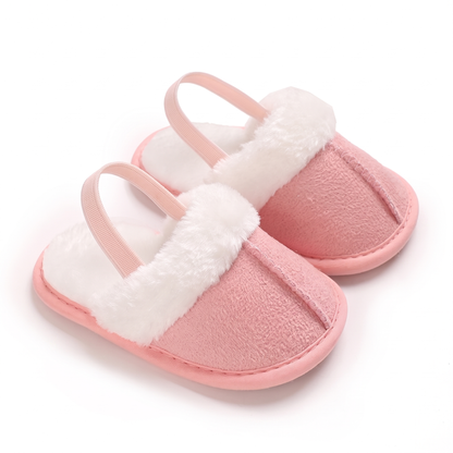 Comfortable Soft Baby House Slippers with Back Strap