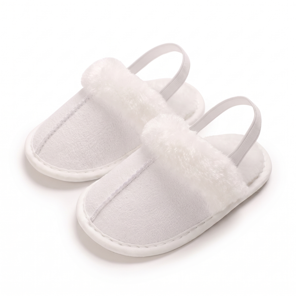 Comfortable Soft Baby House Slippers with Back Strap