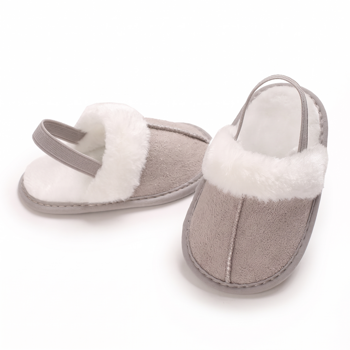 Comfortable Soft Baby House Slippers with Back Strap